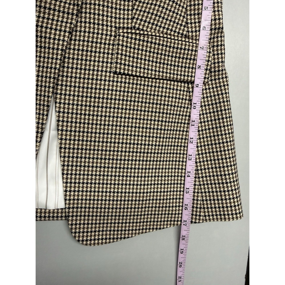 Veronica Beard Livvy Dickey Houndstooth Twill Blazer Sand NWT Sz 0 Career Luxury - Picture 9 of 15